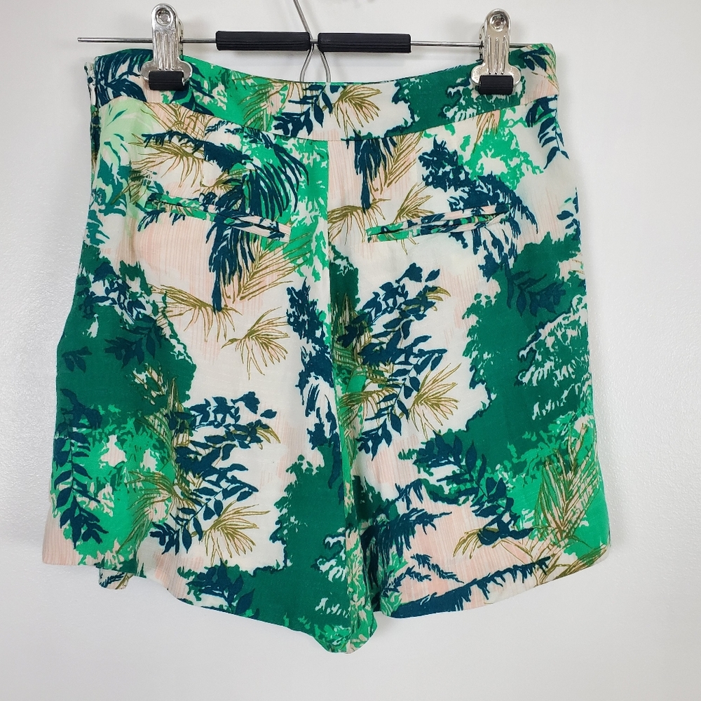 Anthropologie Elevenses tropical print wrap style skort - Picture 3 of 7
